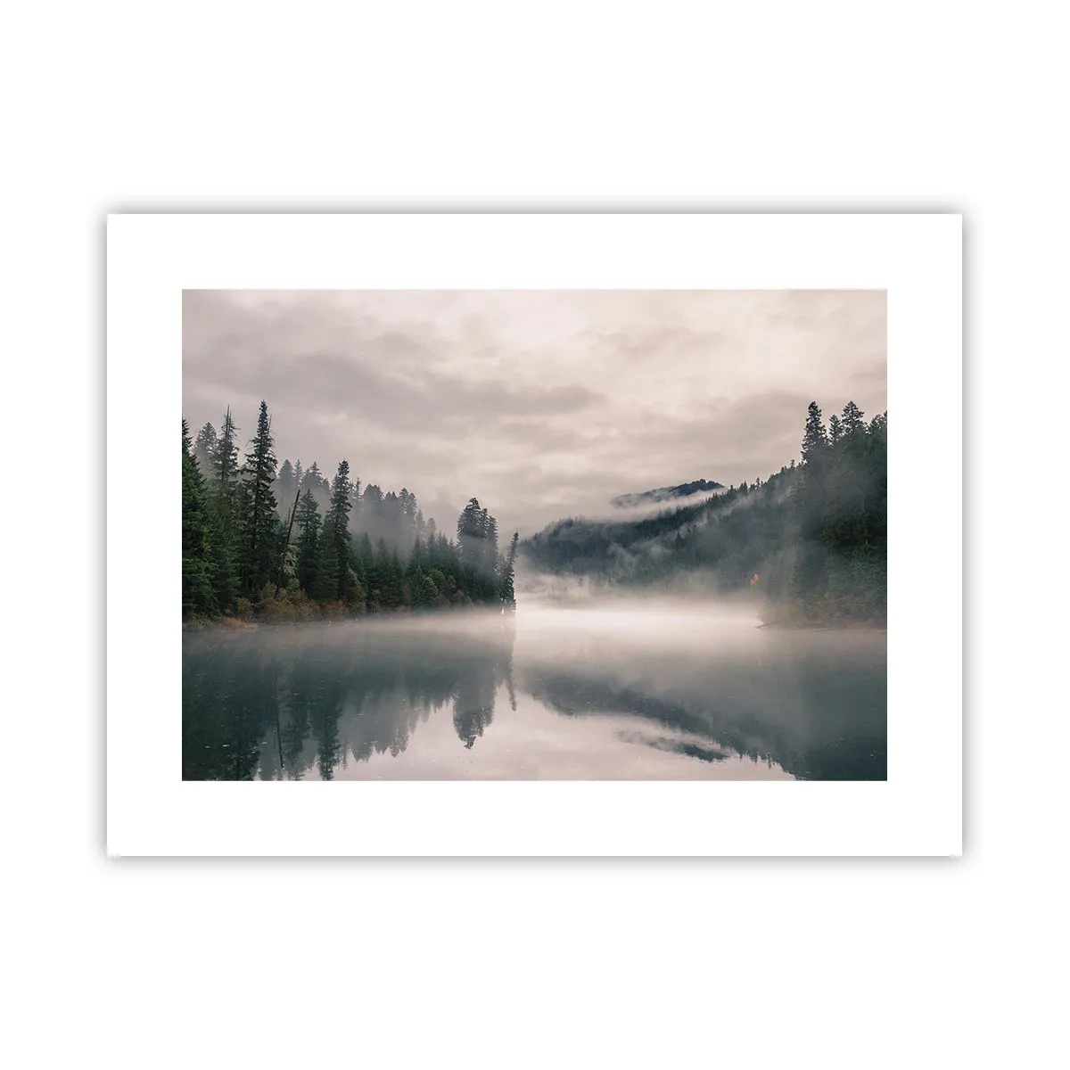 Poster - In Reflexion, im Nebel - 40x30 cm