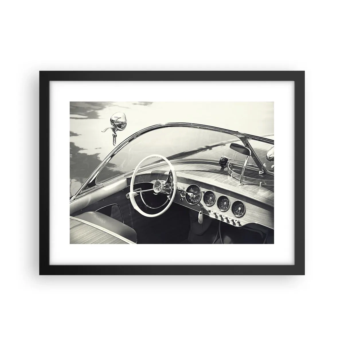 Poster in einem schwarzem Rahmen - Wetter für die Reichen - 40x30 cm