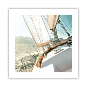 Poster - Unter vollen Segeln - 40x40 cm