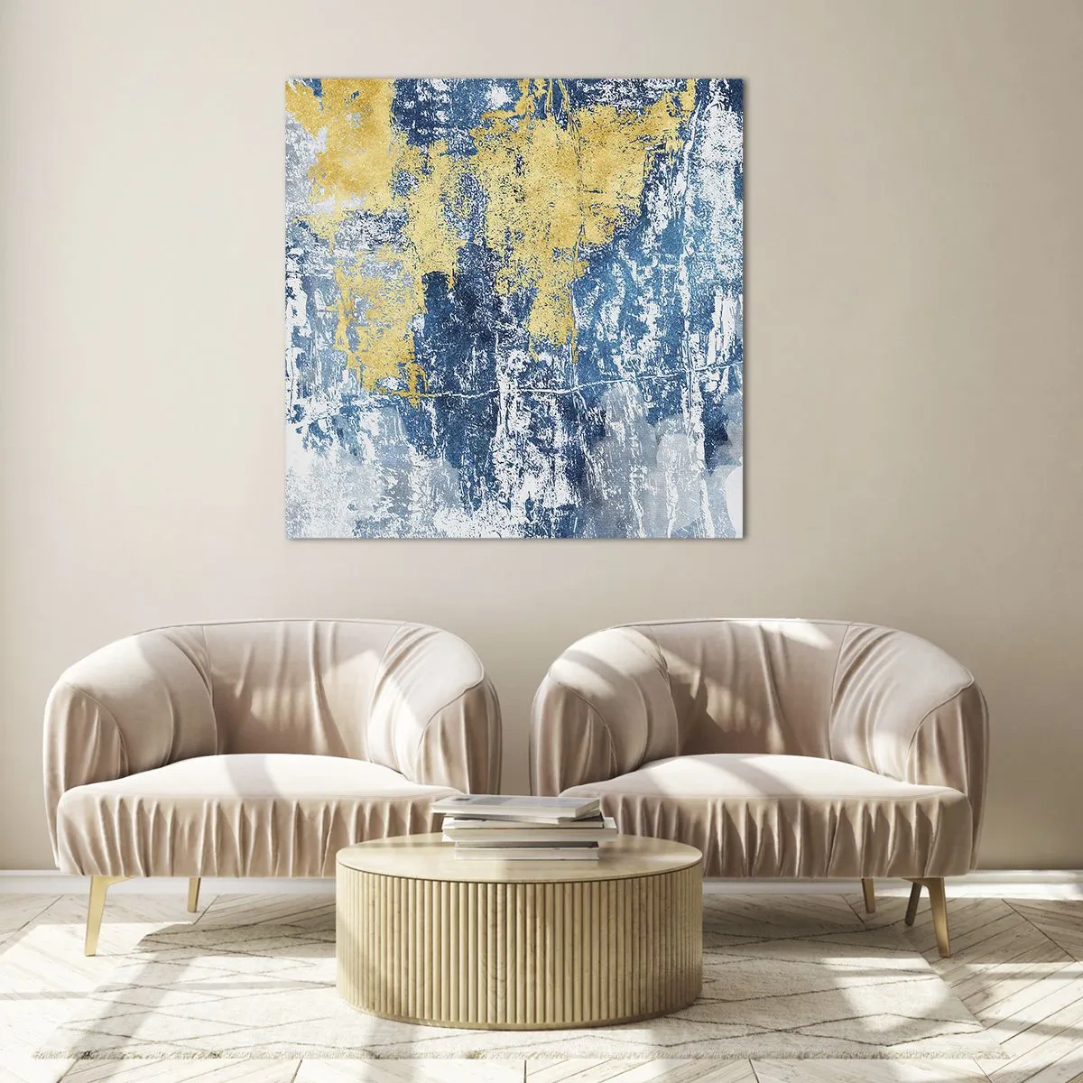 Glasbild - Bild auf glas - Abstraktion voller Wetter - 50x50 cm