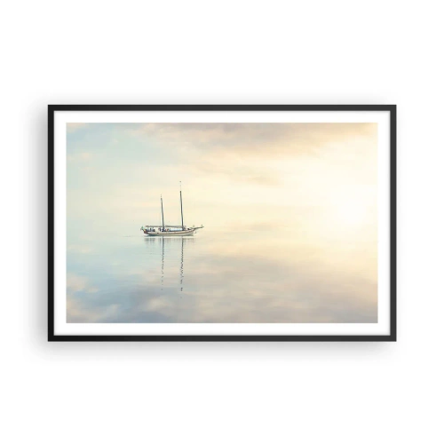 Poster in einem schwarzem Rahmen - Im Meer der Stille - 91x61 cm