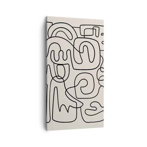 Bild auf Leinwand - Leinwandbild - Folge der Spur - 45x80 cm