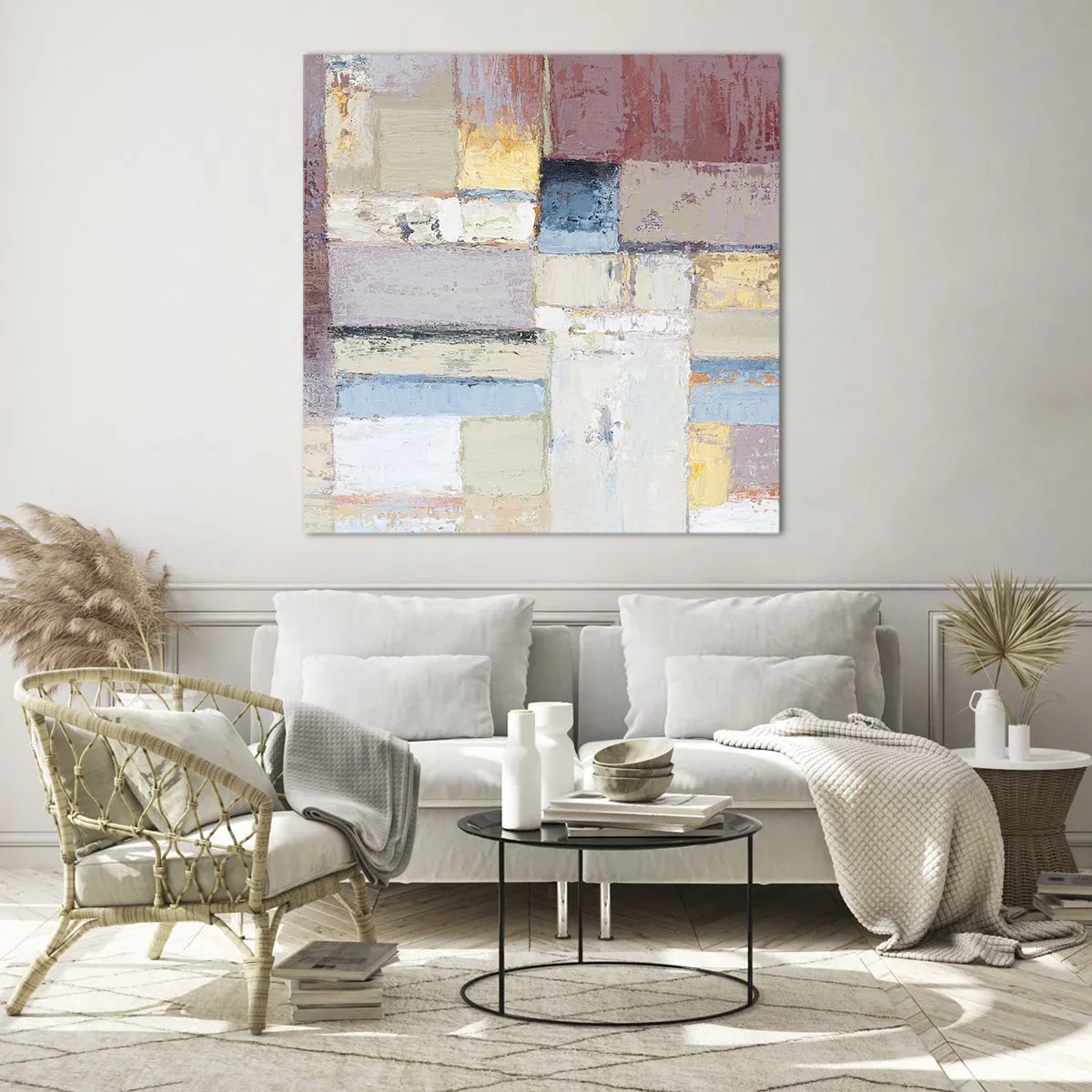 Glasbild - Bild auf glas - Ruhe der Geometrie - 50x50 cm