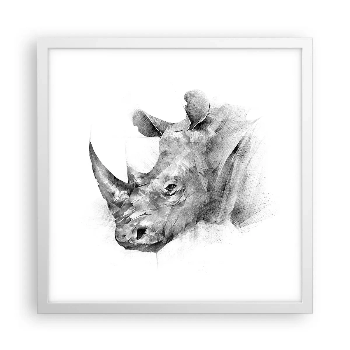 Poster in einem weißen Rahmen - Afrikanisches Porträt - 40x40 cm