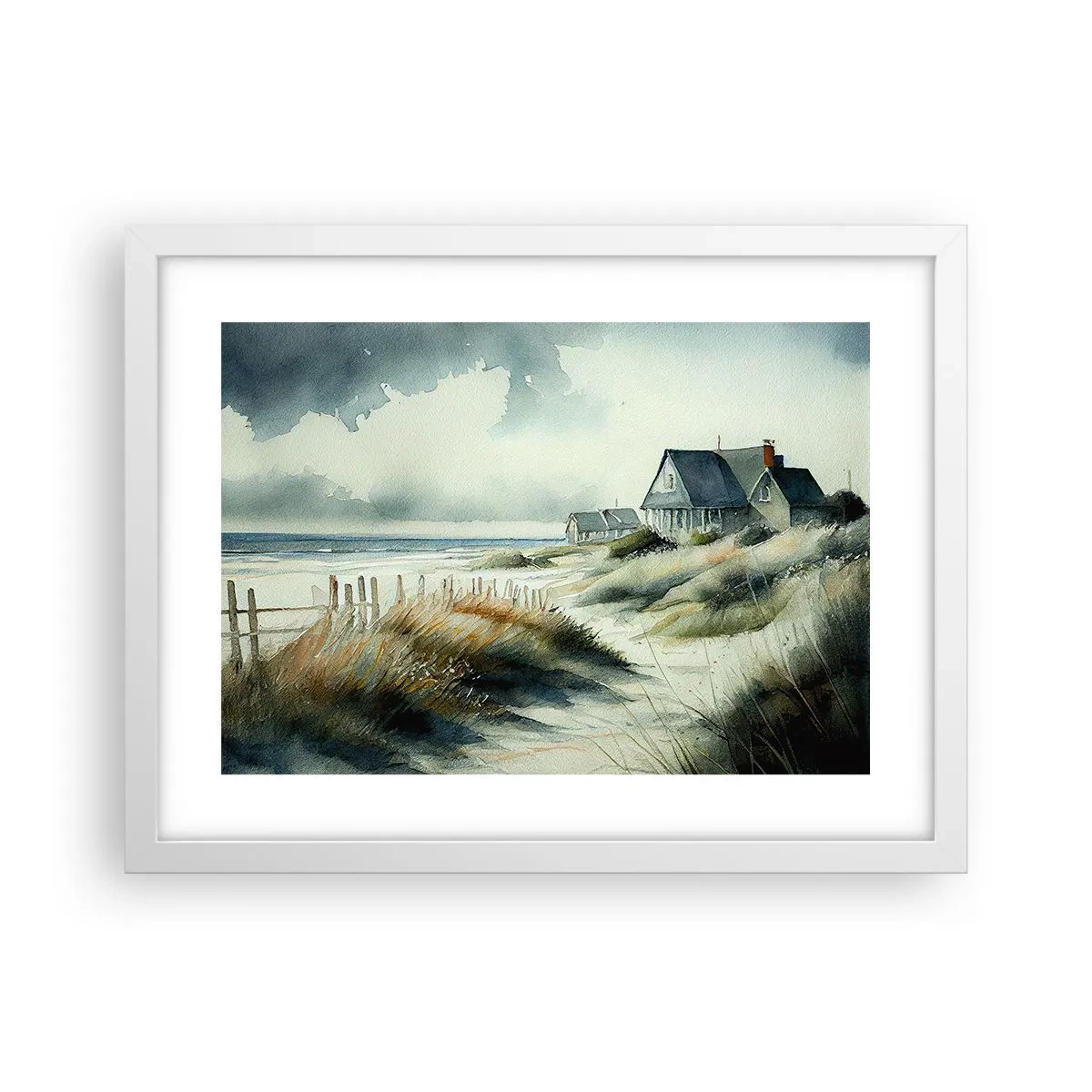 Poster in einem weißen Rahmen - Abseits vom Trubel - 40x30 cm