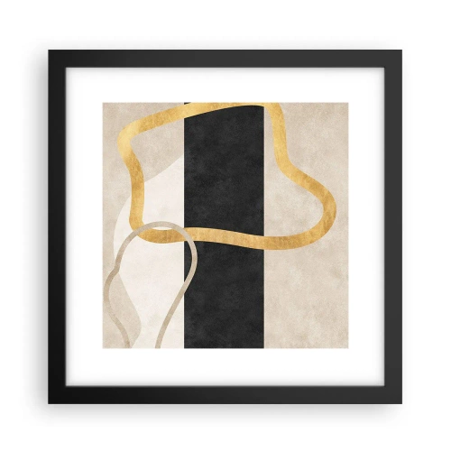 Poster in einem schwarzem Rahmen - Schleifenformen - 30x30 cm