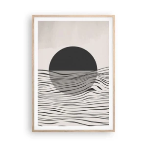 Poster in einem Rahmen aus heller Eiche - Halbe Komposition - 70x100 cm