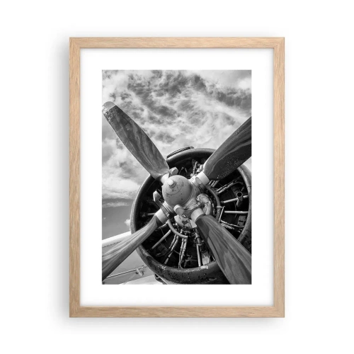 Poster in einem Rahmen aus heller Eiche - Eroberer der Lüfte - 30x40 cm