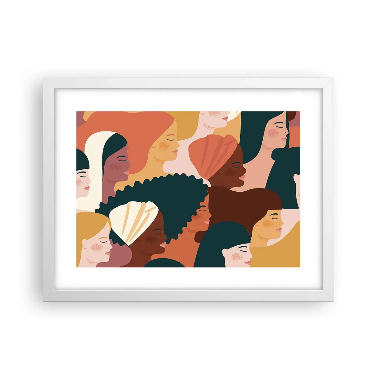 Poster in einem weißen Rahmen - Nur Weiblichkeit - 40x30 cm