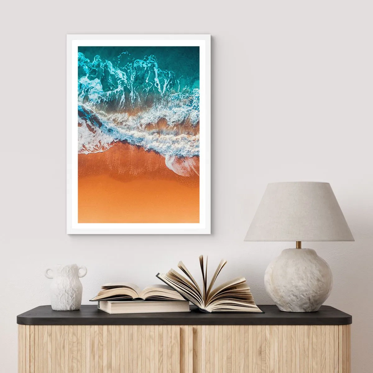 Poster in einem weißen Rahmen - Immer Hand in Hand - 70x100 cm