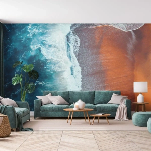Fototapete Premium Canvas - Berührung des Ozeans - Strand, Meer, Wasser - 400x280 cm