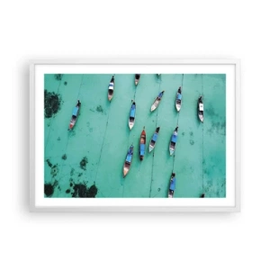 Poster in einem weißen Rahmen - In freudiger Erwartung - 70x50 cm