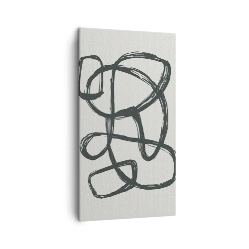 Bild auf Leinwand - Leinwandbild - Schleifenabstraktion - 45x80 cm