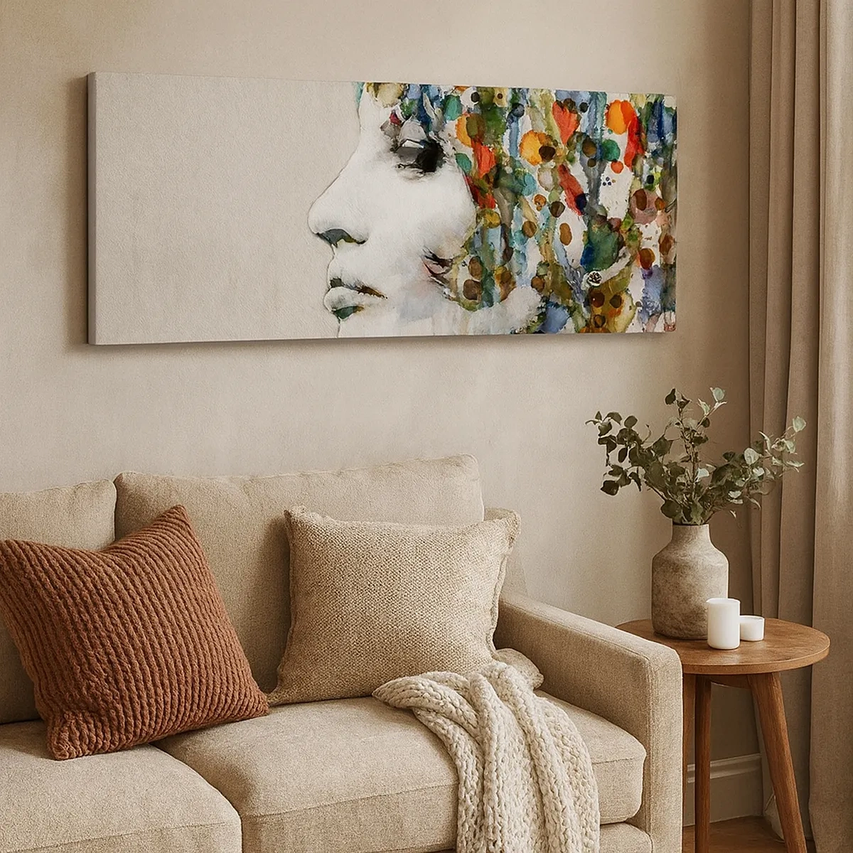 Bild auf Leinwand - Leinwandbild - Sie tauchte aus dem Grau auf - 30x30 cm