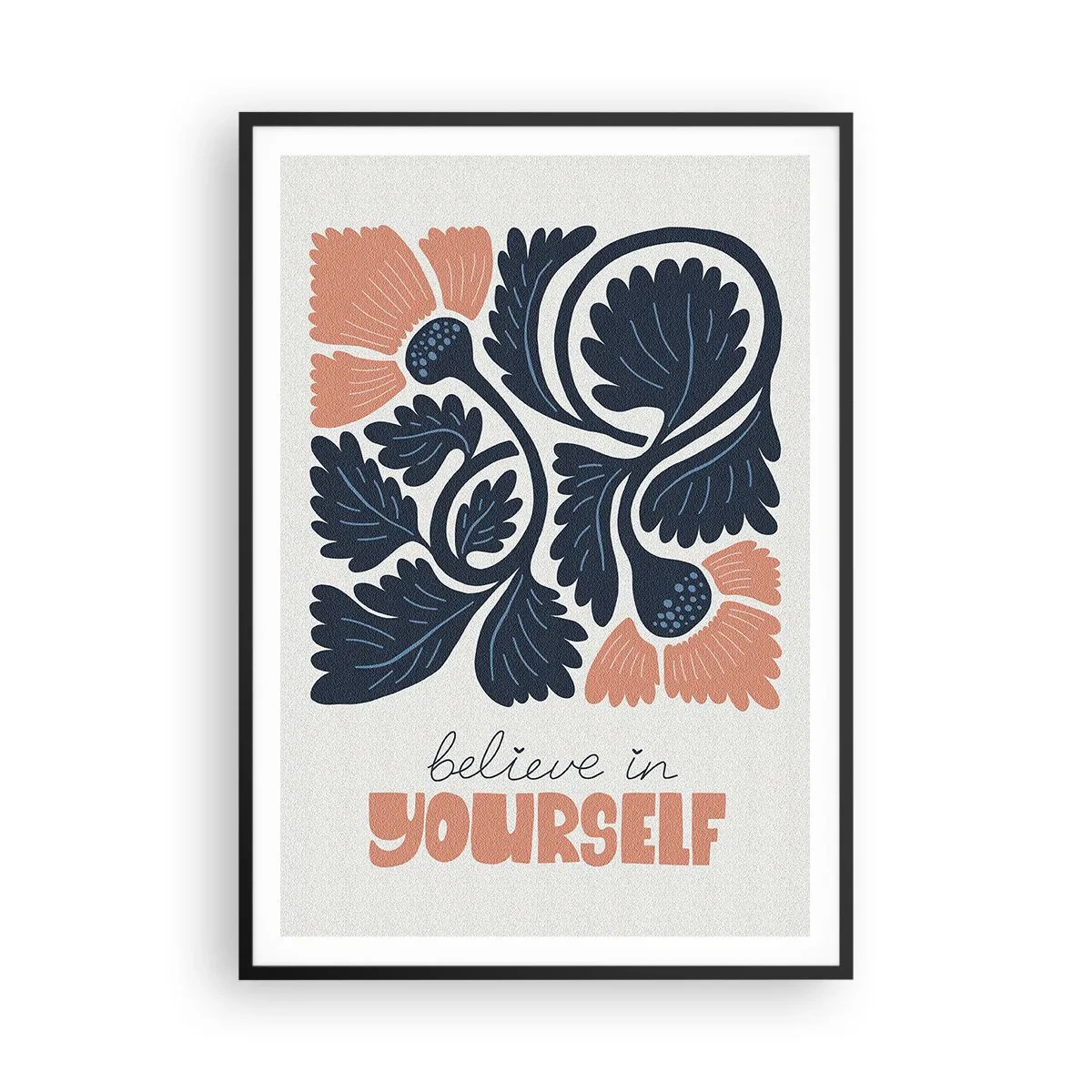 Poster in einem schwarzem Rahmen - Und du gedeihst - 70x100 cm