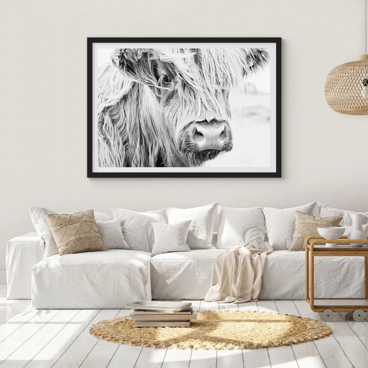 Poster in einem schwarzem Rahmen - Schottische Wildheit - 91x61 cm