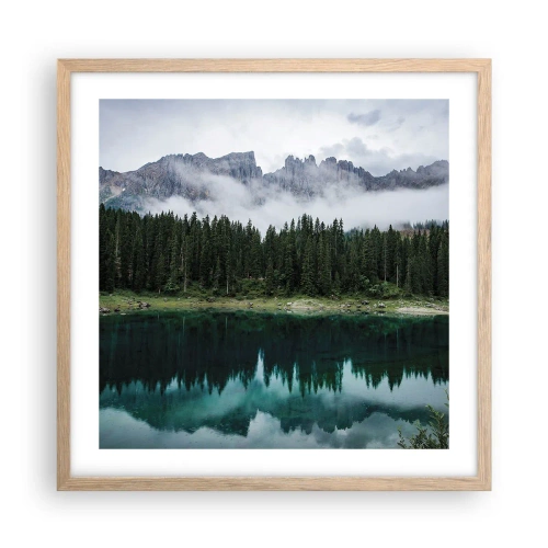 Poster in einem Rahmen aus heller Eiche - Leise, leise, lass uns das Trinkwasser nicht wecken ... - 50x50 cm