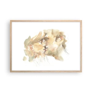 Poster in einem Rahmen aus heller Eiche - Hälfte gefunden? - 70x50 cm