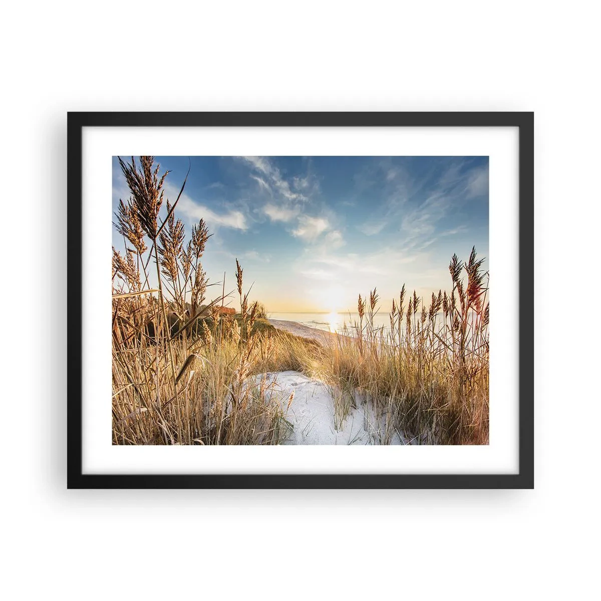 Poster in einem schwarzem Rahmen - Nordstrand - 50x40 cm