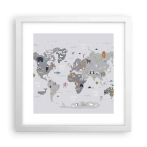 Poster in einem weißen Rahmen - Sag mir wo du herkommst ... - 30x30 cm