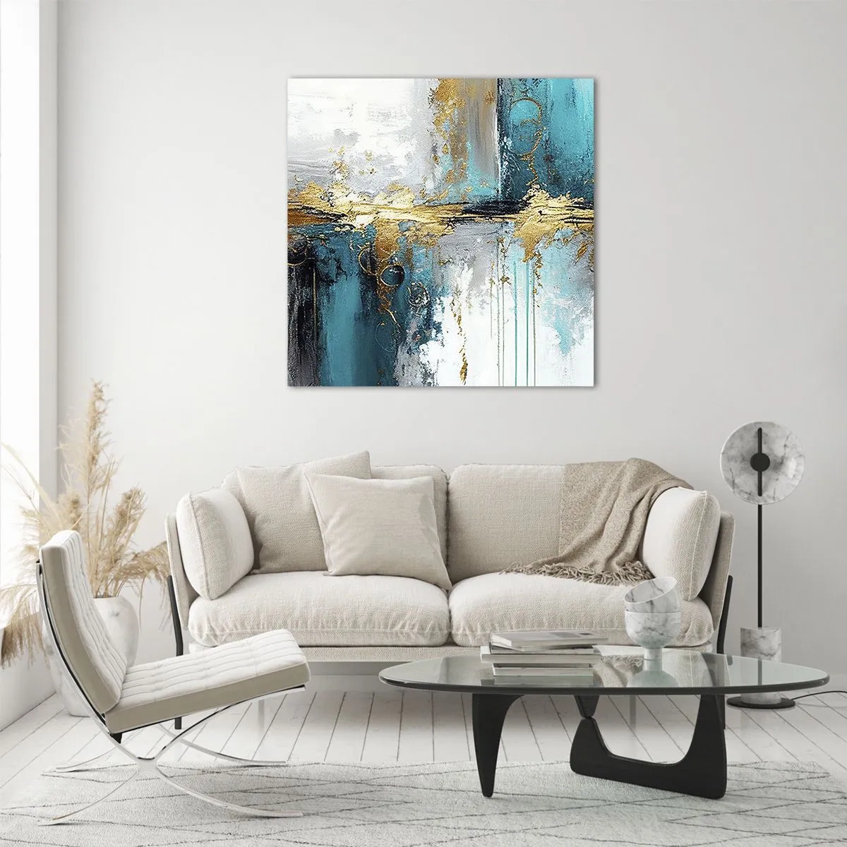 Glasbild - Bild auf glas - Alles fließt - 60x60 cm