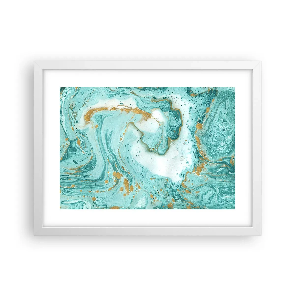 Poster in einem weißen Rahmen - Unter der großen Welle der Edo-Ära - 40x30 cm