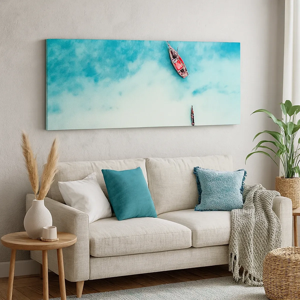 Bild auf Leinwand - Leinwandbild - Denn an den Stränden von Sansibar, wenn der Wasserüberschuss ... - 30x30 cm