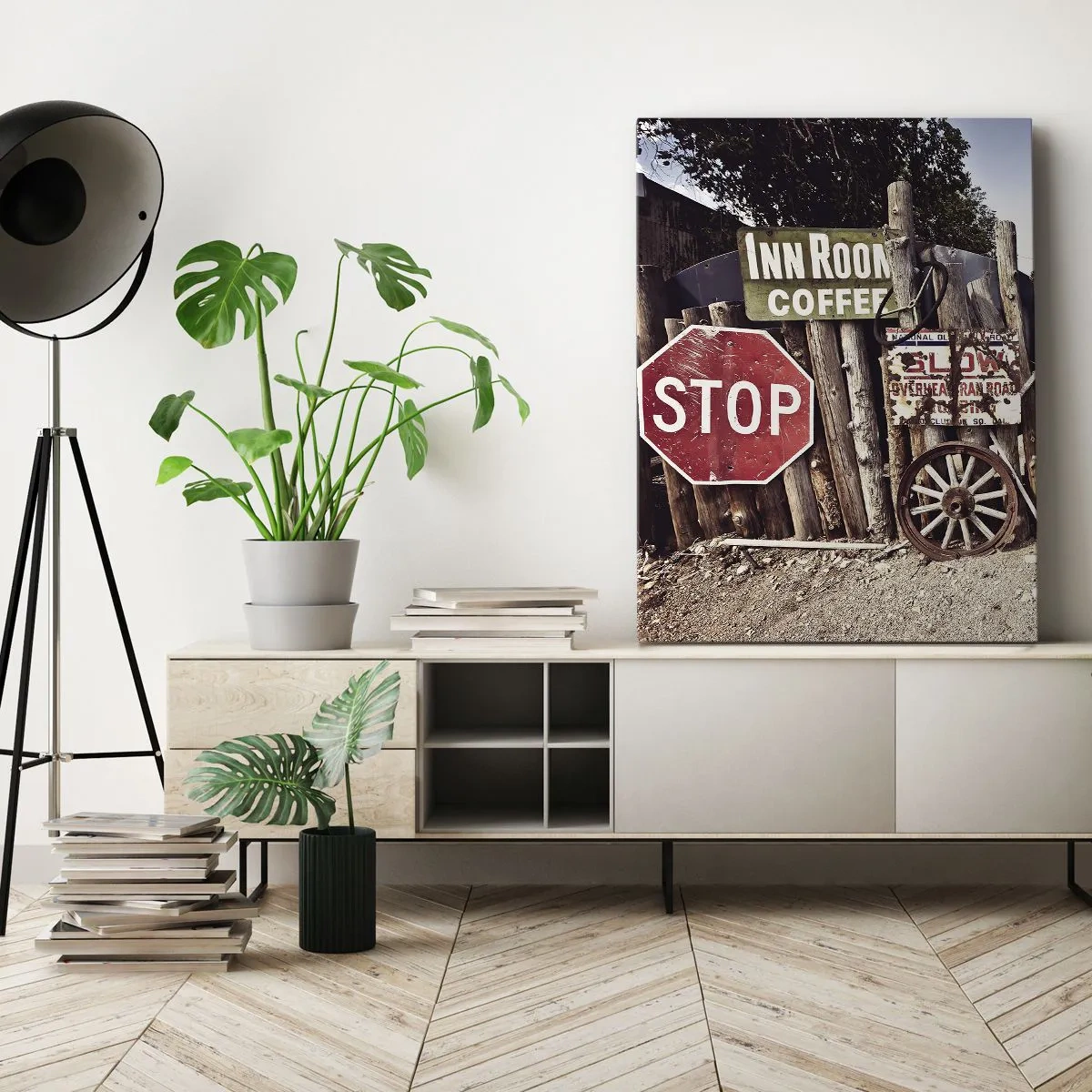 Bild auf Leinwand - Leinwandbild - Und die Zeit ist stehen geblieben - 65x120 cm