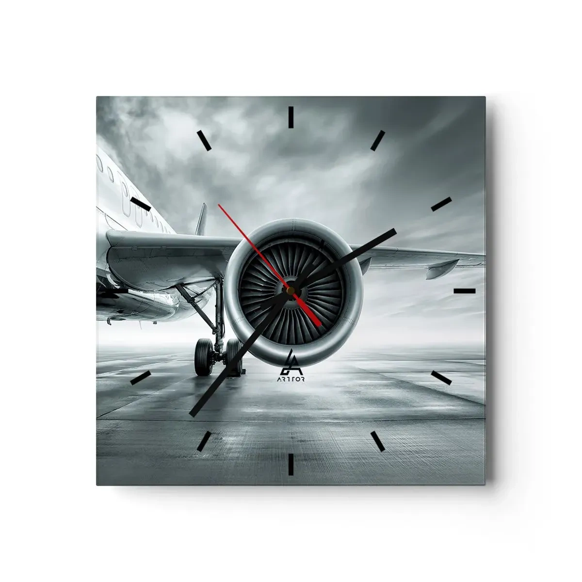 Wanduhr - Glasuhr - Die Macht ist da! - 40x40 cm