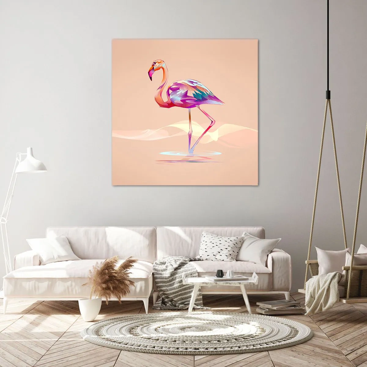 Bild auf Leinwand - Leinwandbild - Der Vogel der guten Gefühle - 50x50 cm