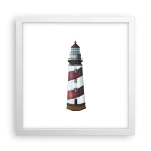 Poster in einem weißen Rahmen - Immer auf der Hut - 30x30 cm