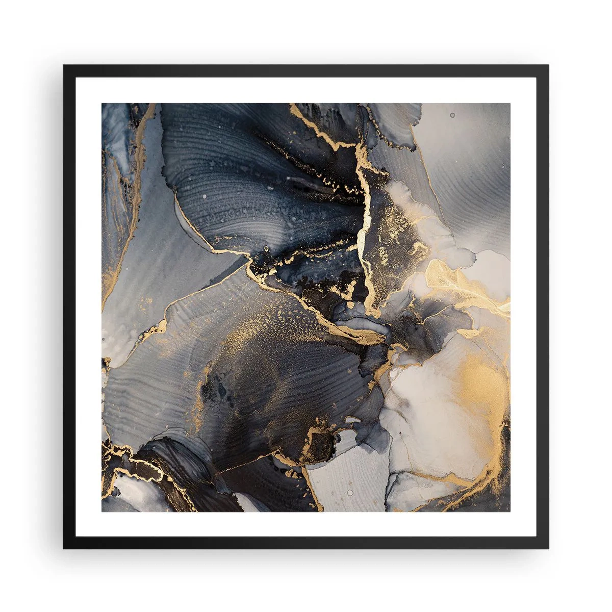 Poster in einem schwarzem Rahmen - Leben aus Stein - 60x60 cm