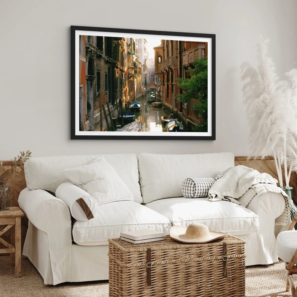 Poster in einem schwarzem Rahmen - In einer venezianischen Gasse - 40x30 cm