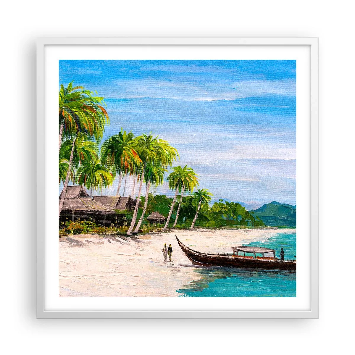 Poster in einem weißen Rahmen - Exotischer Traum - 60x60 cm