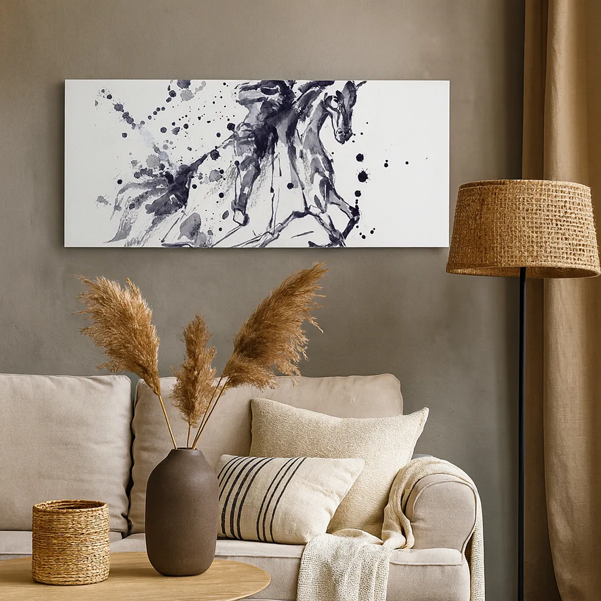 Bild auf Leinwand - Leinwandbild - Schwarzer Ritter - 30x30 cm