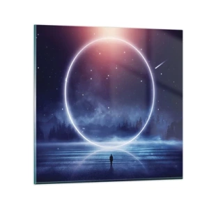 Glasbild - Bild auf glas - Sie sind schon da ... - 40x40 cm