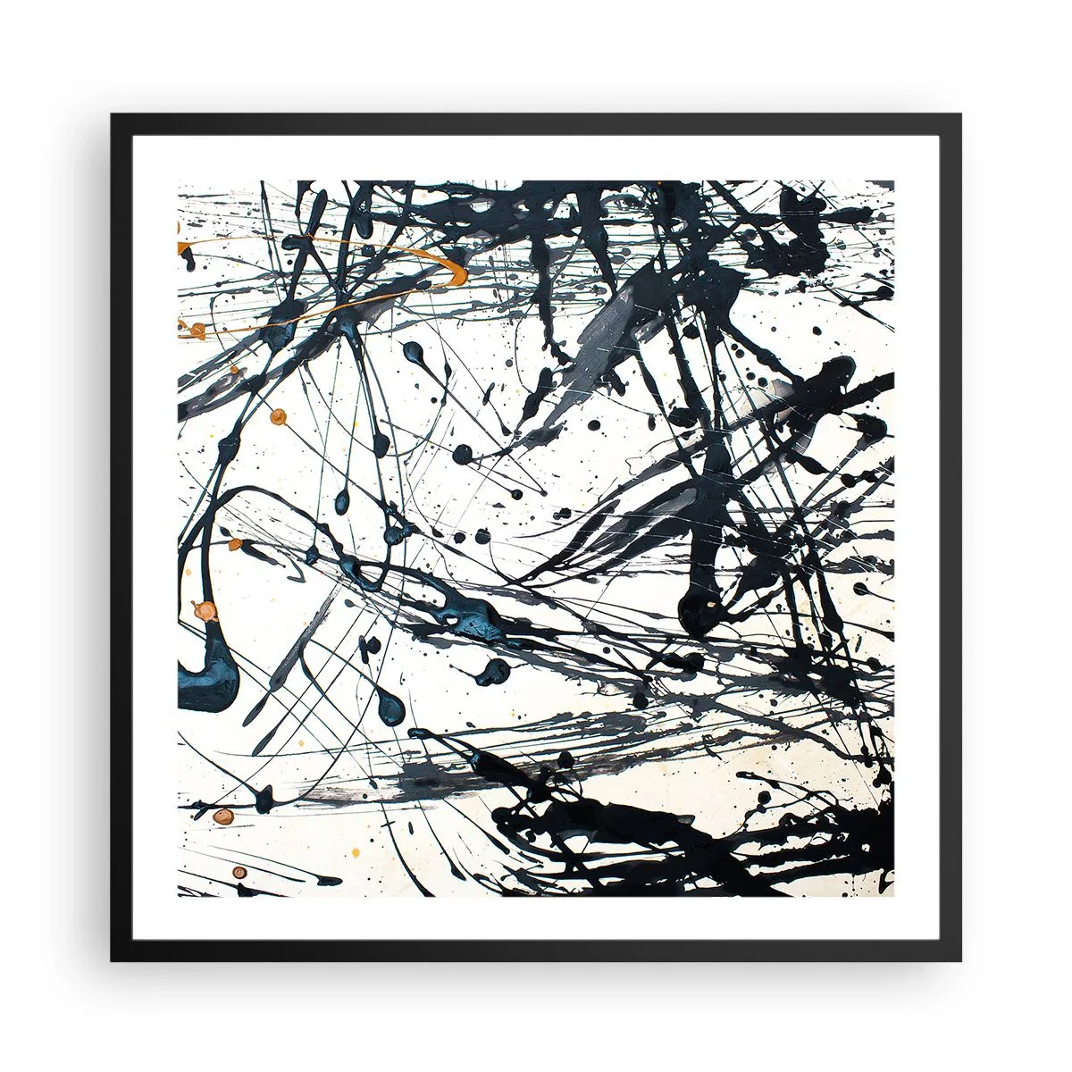 Poster in einem schwarzem Rahmen - Expressionistische Abstraktion - 60x60 cm