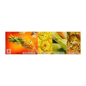 Fototapeten Muster Premium Canvas - Tropisch saftige Frische - Obst, Ananas, Wasser - 100x30 cm