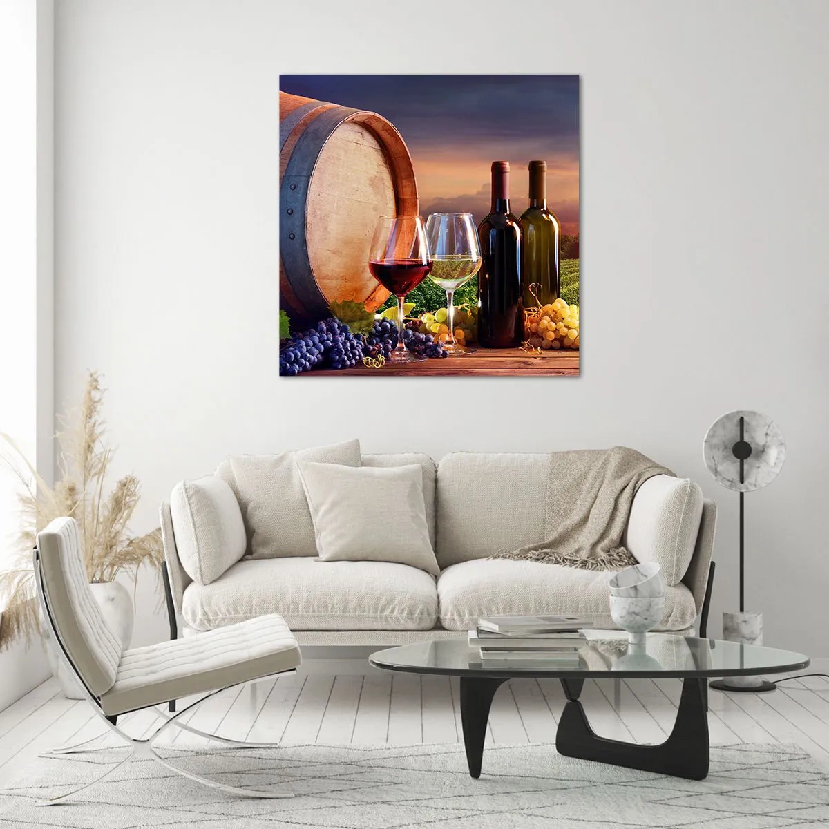 Glasbild - Bild auf glas - Hier schmeckt das Leben - 60x60 cm