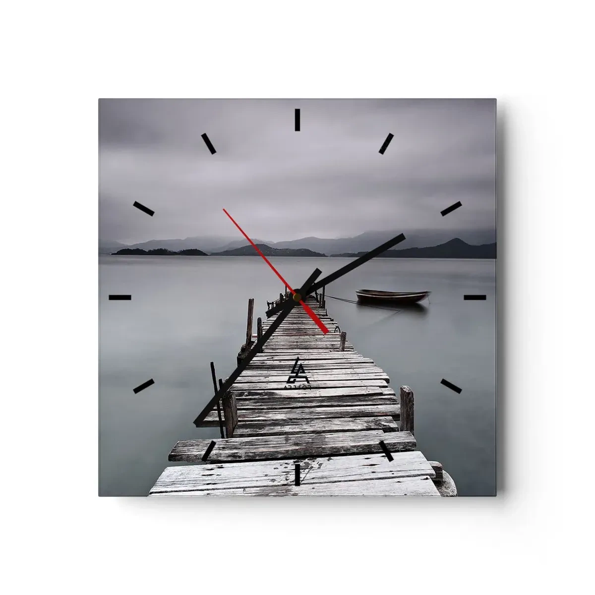 Wanduhr - Glasuhr - Du kannst morgen gehen - 40x40 cm