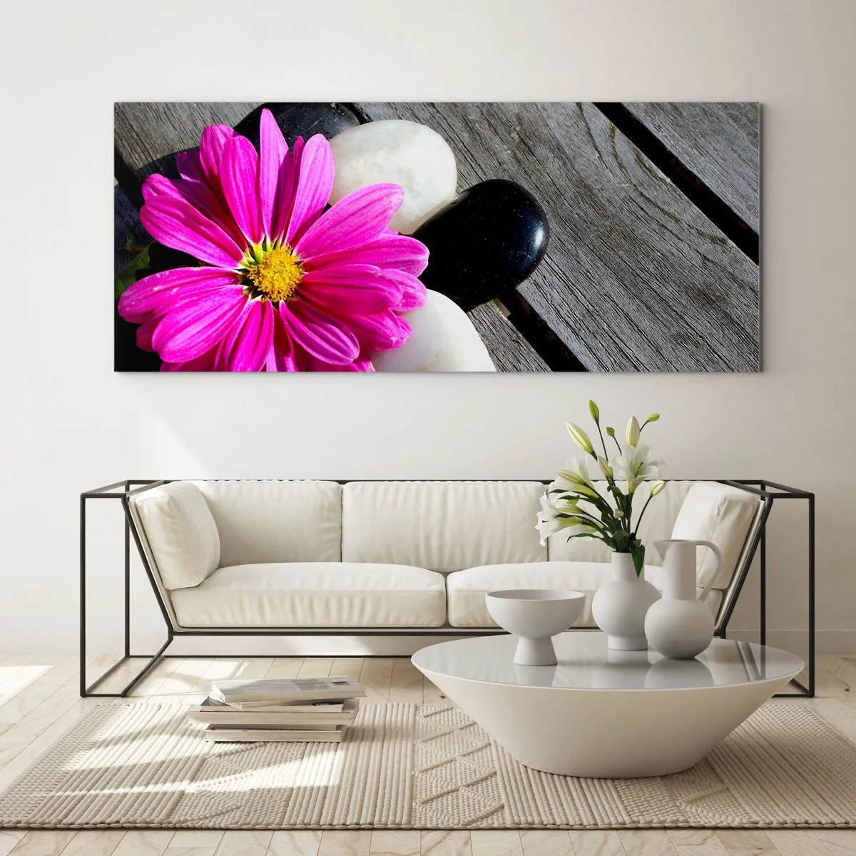 Glasbild - Bild auf glas - Ruhe auf dem Pier - 100x40 cm
