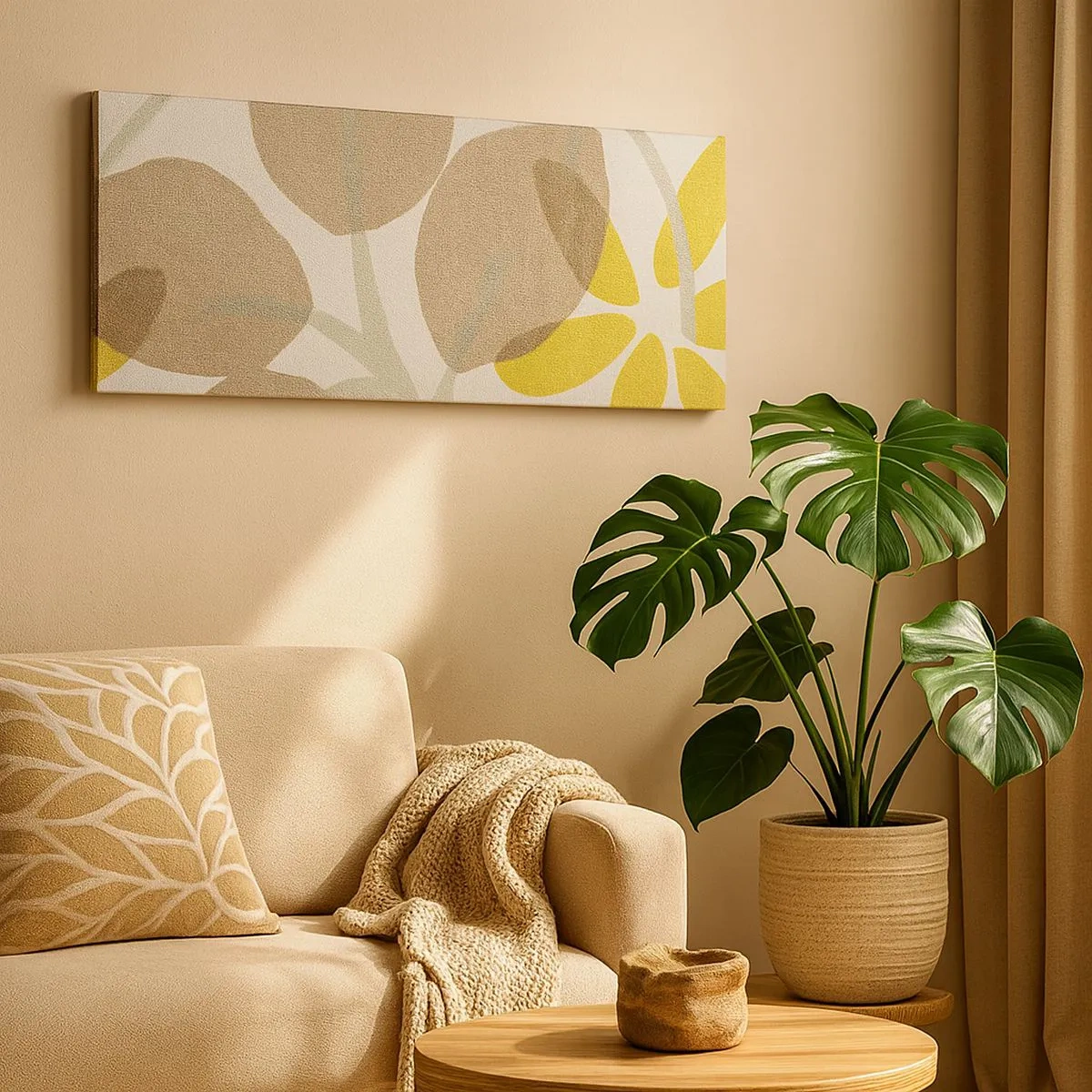 Bild auf Leinwand - Leinwandbild - Komposition in voller Sonne - 100x40 cm