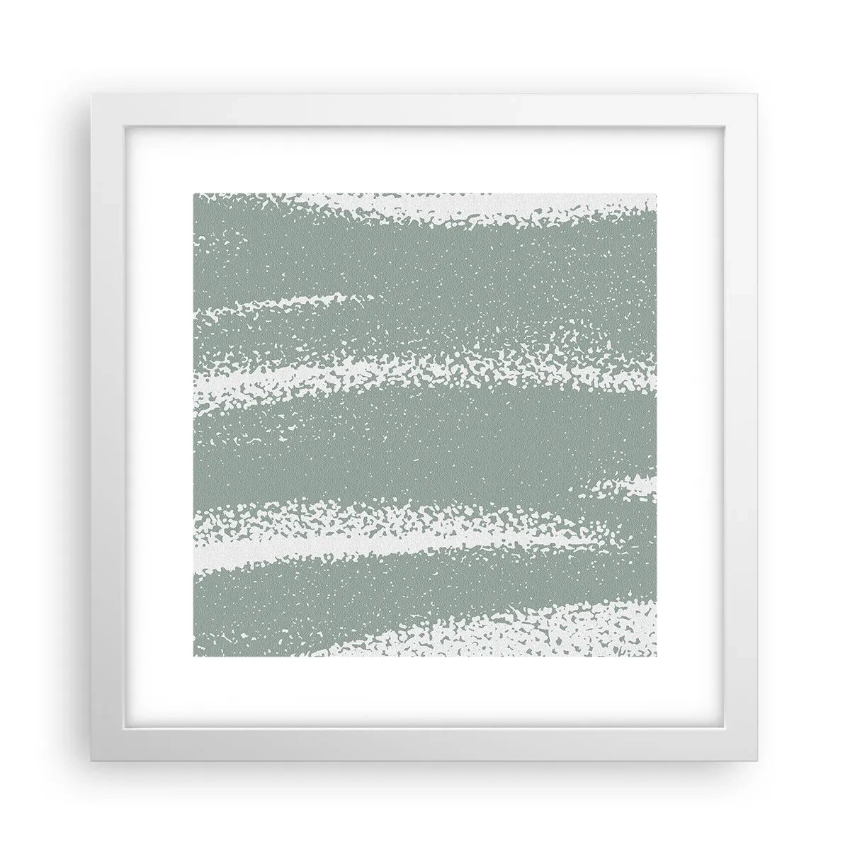 Poster in einem weißen Rahmen - Abstraktion im Winterklima - 30x30 cm