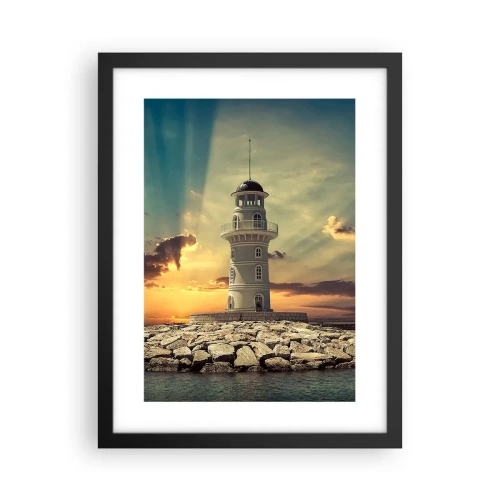 Poster in einem schwarzem Rahmen - Licht - Gut - Schönheit - 30x40 cm