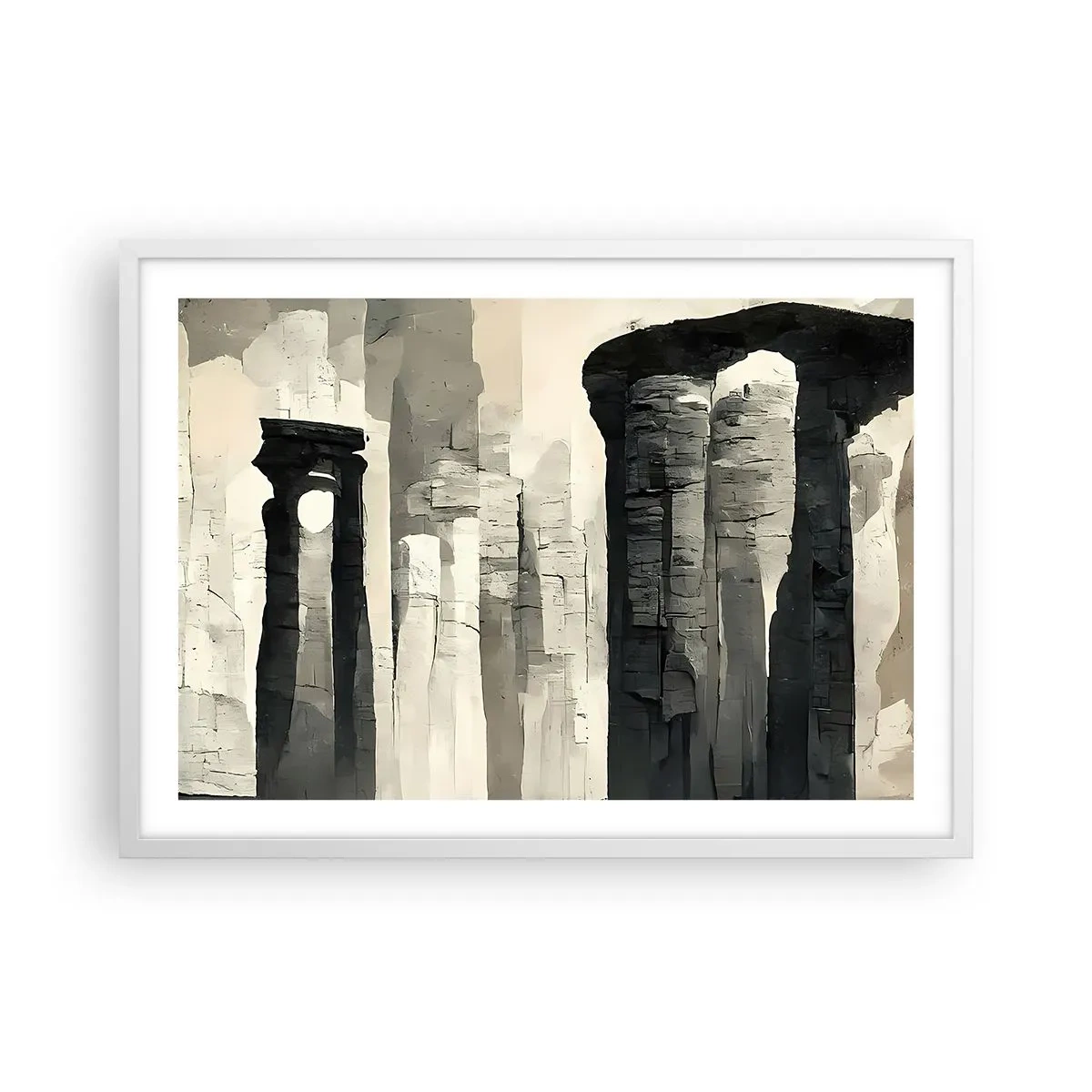 Poster in einem weißen Rahmen - Majestät der Antike - 70x50 cm