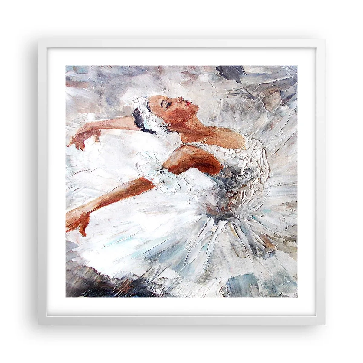 Poster in einem weißen Rahmen - Zart und leicht wie Tüll - 50x50 cm