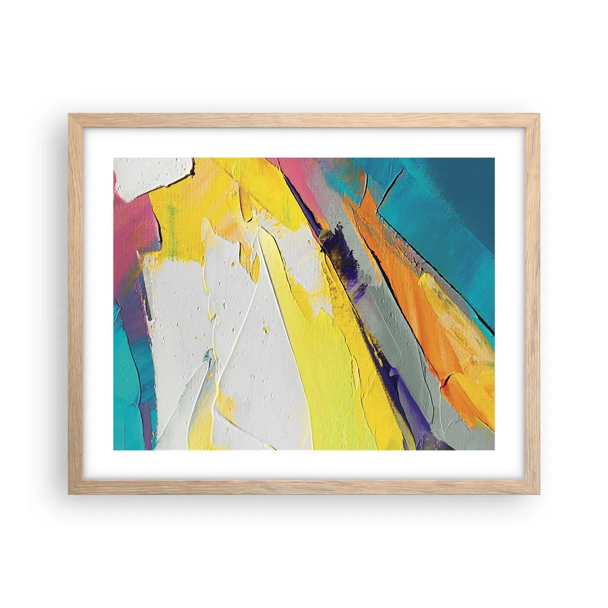 Poster in einem Rahmen aus heller Eiche - Die Anatomie des Lichts - 50x40 cm