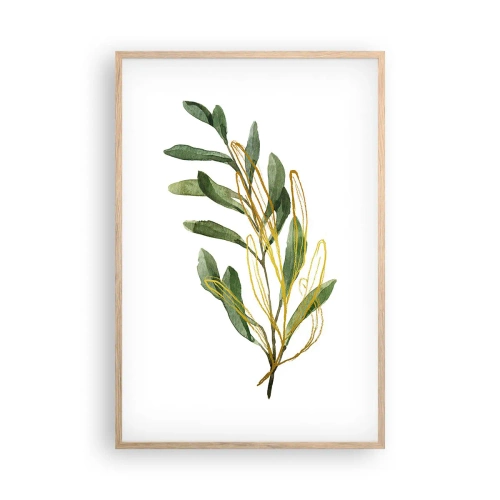 Poster in einem Rahmen aus heller Eiche - Alles was gut ist - 61x91 cm