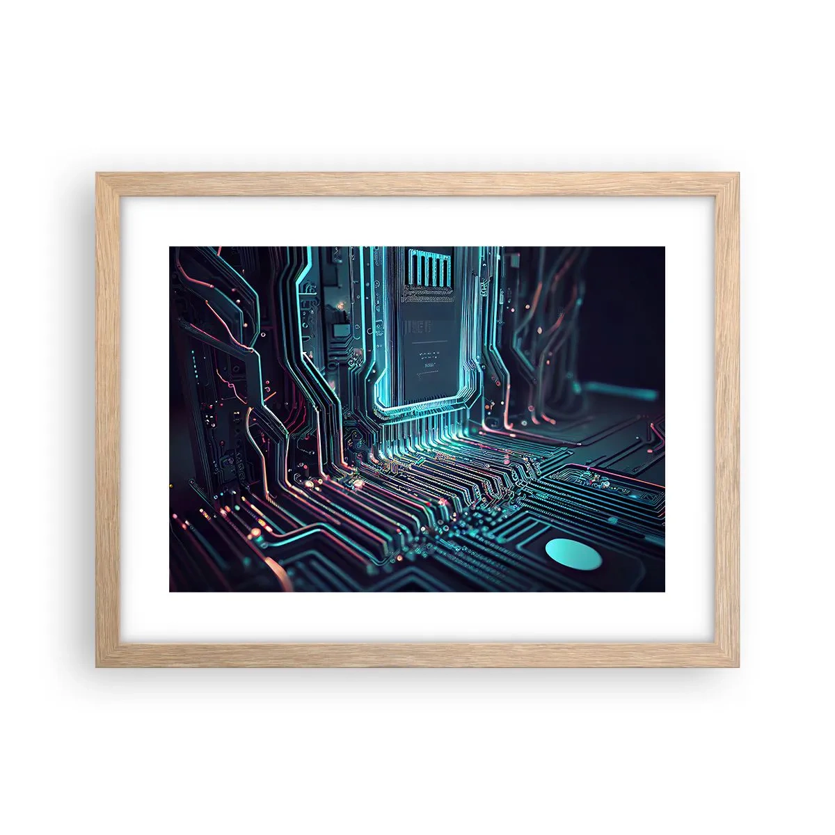 Poster in einem Rahmen aus heller Eiche - Ich denke nur… - 40x30 cm