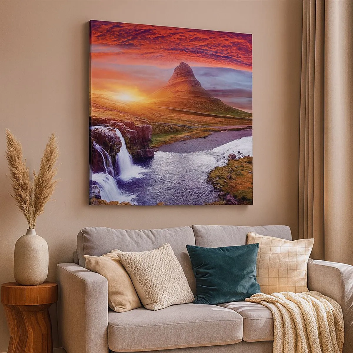 Bild auf Leinwand - Leinwandbild - Ein Blick auf Mittelerde - 30x30 cm